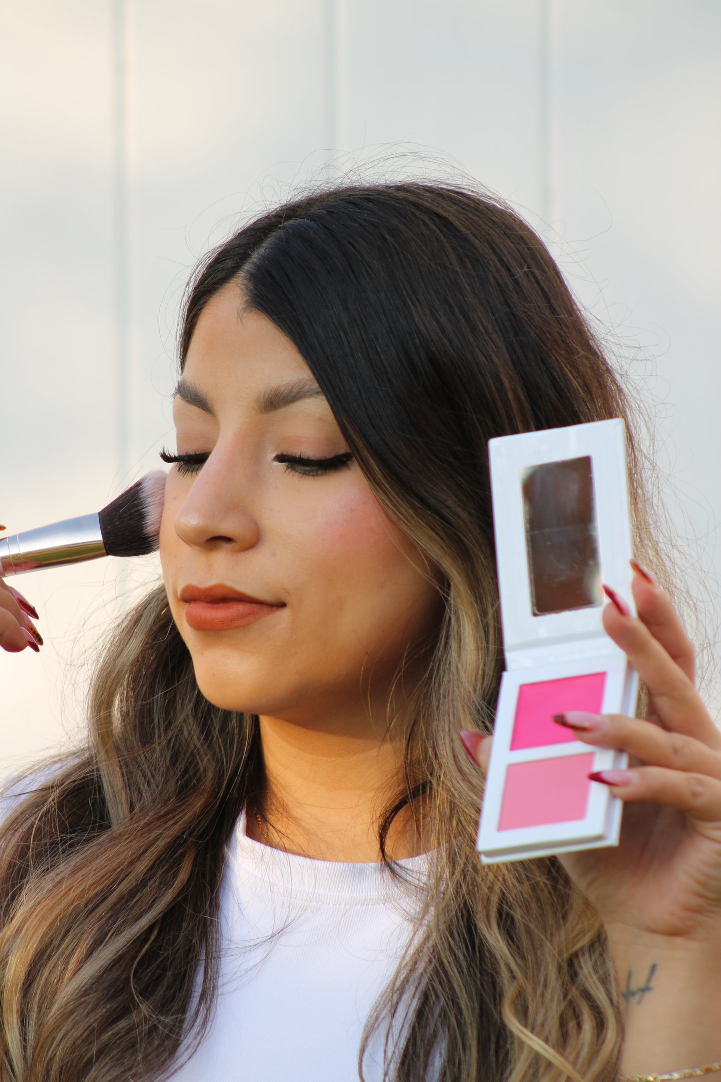 FloressBeauty Blush - Double-Sided Makeup Shades for Natural & Bold Looks with Versatile Shades for Easy Application