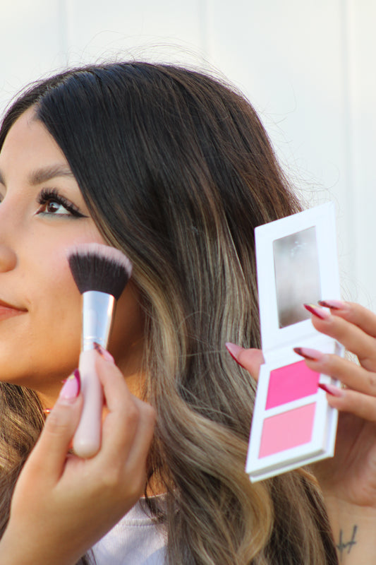 FloressBeauty Blush - Double-Sided Makeup Shades for Natural & Bold Looks with Versatile Shades for Easy Application